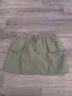 La Hearts Olive Green Elastic Waist Skirt